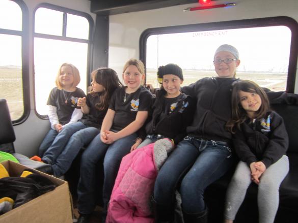 Shayla Bee Kids on the way to the Eades - Larsen Family Donation.